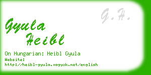 gyula heibl business card